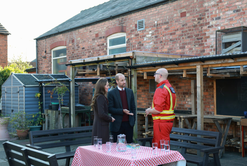 NWAA paramedic stood with Their Royal Highnesses, The Prince and Princess of Wales